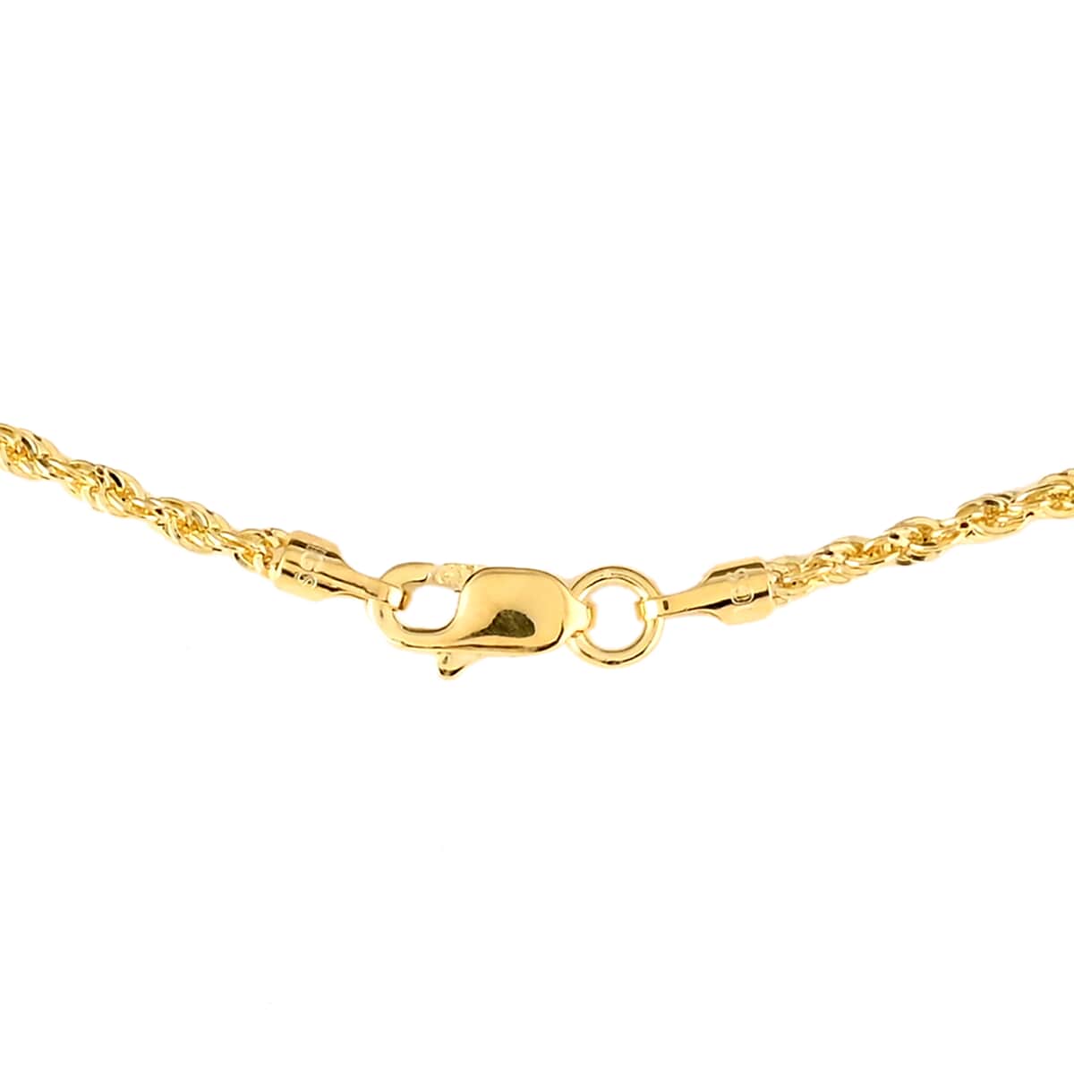 Jessica Exclusive Pick 10K Yellow Gold 3.8mm Rope Necklace 22 Inches 7.60 Grams image number 2