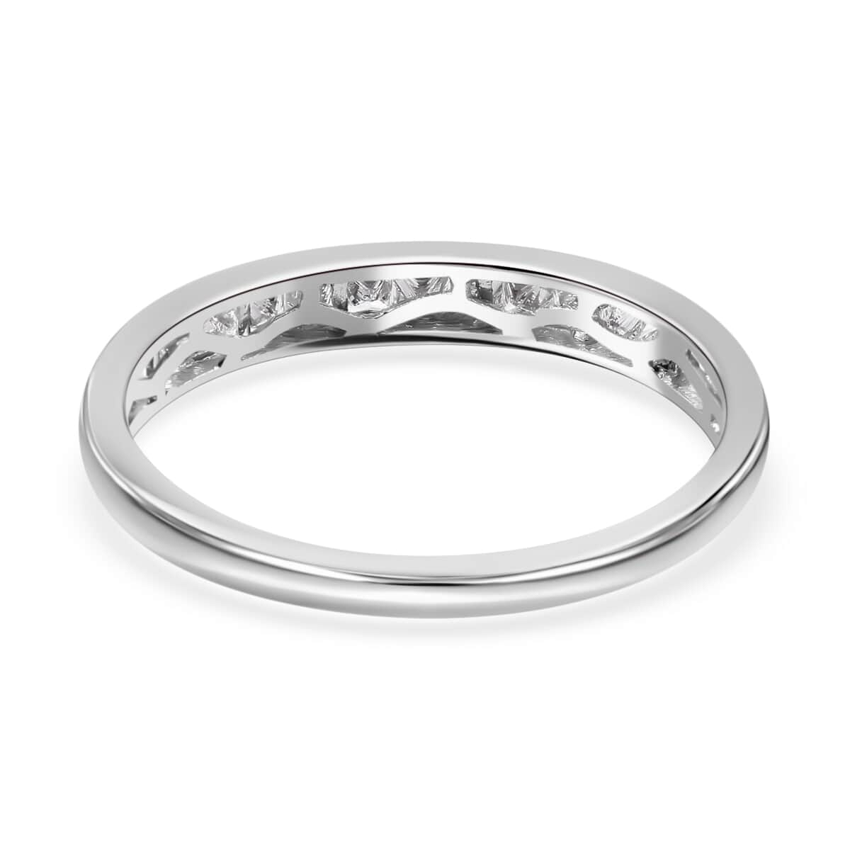 RHAPSODY IGI Certified 950 Platinum E-F VS Diamond Half Eternity Band Ring (Size 8.0) 4.40 Grams 0.50 ctw image number 3