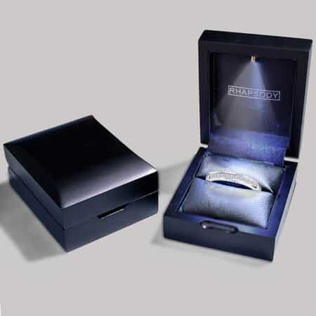 RHAPSODY IGI Certified 950 Platinum E-F VS Diamond Half Eternity Band Ring (Size 8.0) 4.40 Grams 0.50 ctw image number 4