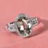 Iliana 18K White Gold AAA Turkizite and G-H I1 Diamond Halo Ring (Size 7.0) 4.30 Grams 2.80 ctw image number 1