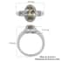 Iliana 18K White Gold AAA Turkizite and G-H I1 Diamond Halo Ring (Size 7.0) 4.30 Grams 2.80 ctw image number 5