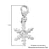 Polki Diamond Snowflake Charm in Platinum Over Sterling Silver 0.10 ctw image number 5