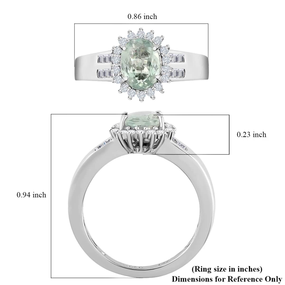 LUXORO 14K White Gold Premium Narsipatnam Alexandrite and Diamond G-H I3 Ring (Size 7.0) 4.05 Grams 1.60 image number 5