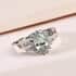 Luxoro 14K White Gold Premium Narsipatnam Alexandrite and G-H I3 Diamond Sunburst Ring (Size 9.0) 4 Grams 1.60 ctw image number 1