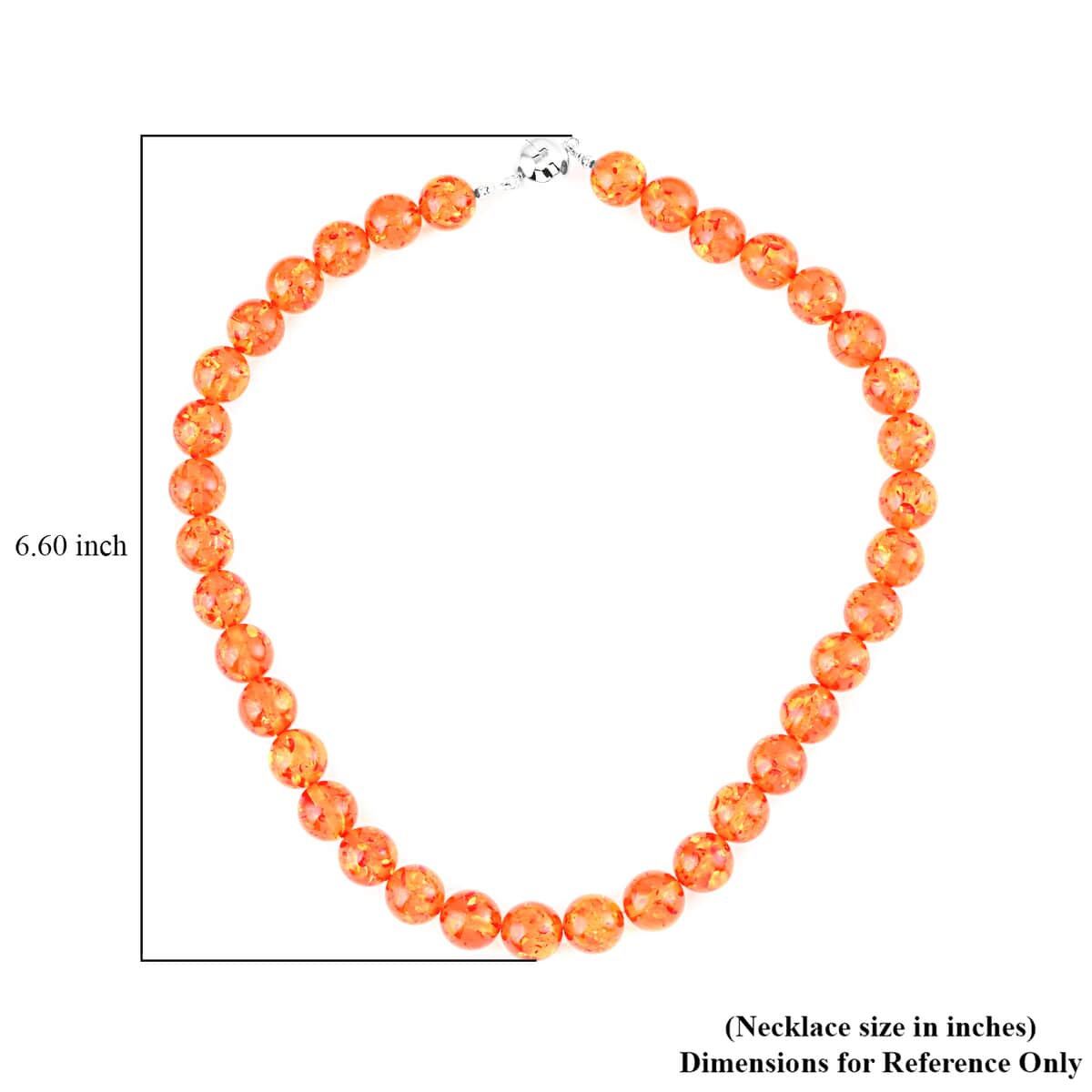 Baltic Amber Beaded Necklace 18 Inches in Sterling Silver 225.00 ctw image number 3