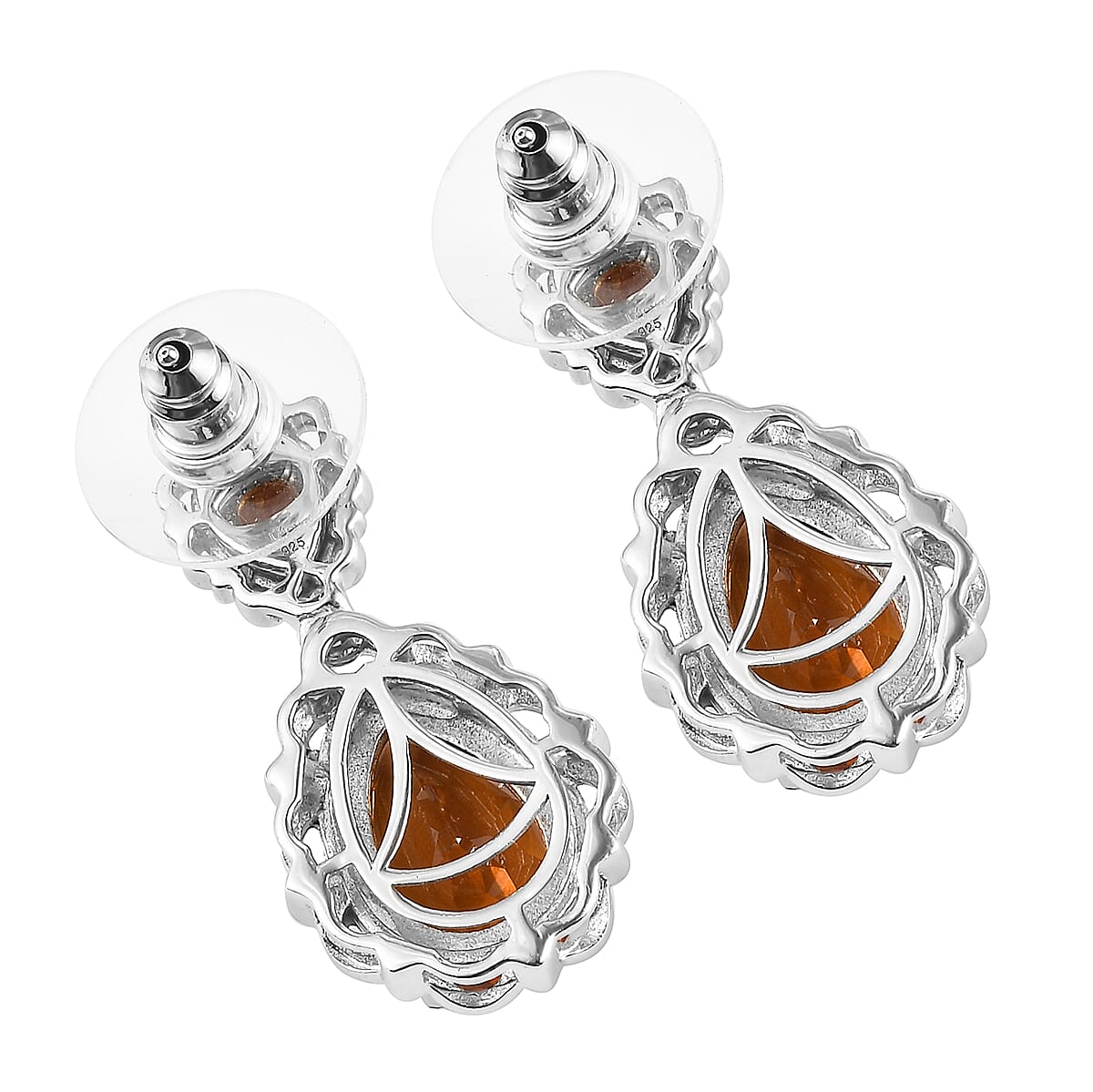 Santa Ana Madeira Citrine Drop Earrings in Platinum Over Sterling Silver 6.25 ctw image number 3