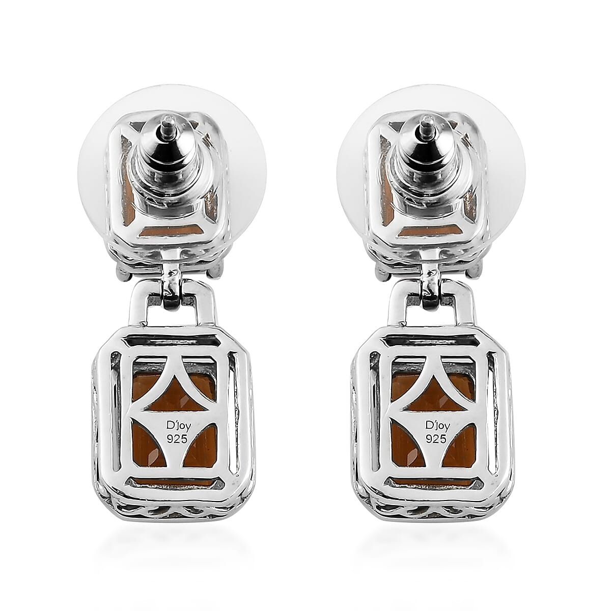 Santa Ana Madeira Citrine Dangle Earrings in Platinum Over Sterling Silver 7.75 ctw