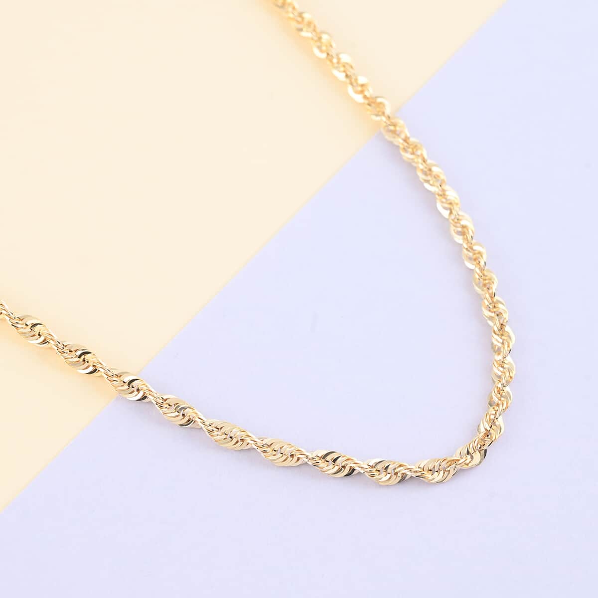 Maestro Gold Collection Italian 10K Yellow Gold 3.3mm Rope Chain 22 Inches 3.5 Grams image number 1