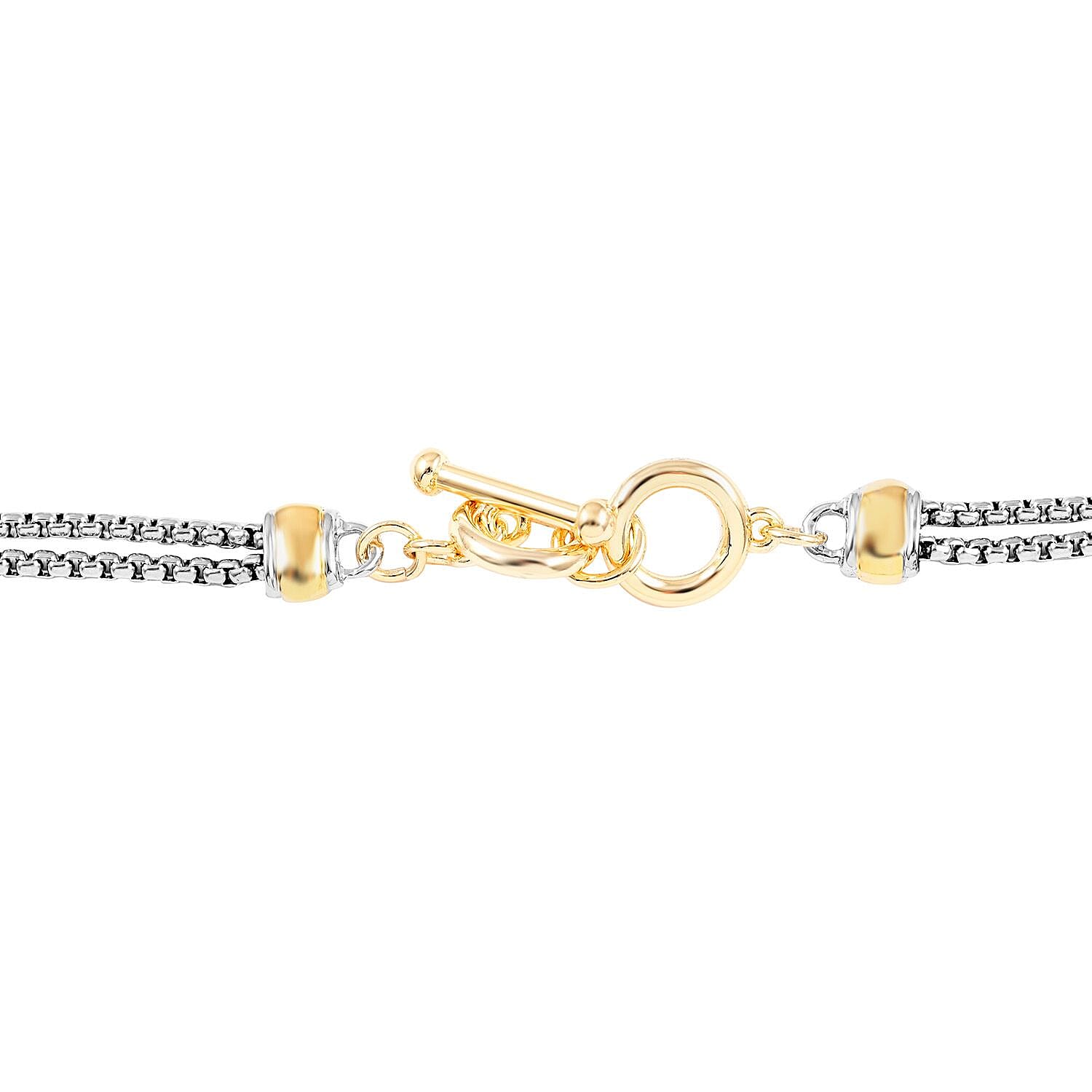 MX Signature Collection White Mother of Pearl Reversible Floral Pendant with 2 Row Cable Chain Necklace 17 Inches in Silvertone and Goldtone