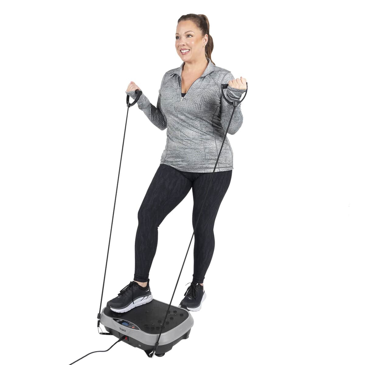 Trakk Plate Full Body Vibration Machine with Resistance Bands, Remote and Bluetooth Connection image number 0