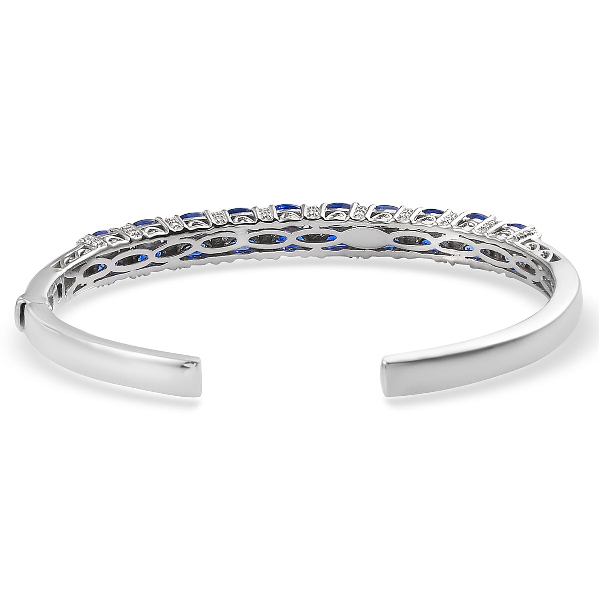 Kyanite Cuff Bracelet in Platinum Over Sterling Silver (7.25 In) 6.50 ctw image number 4