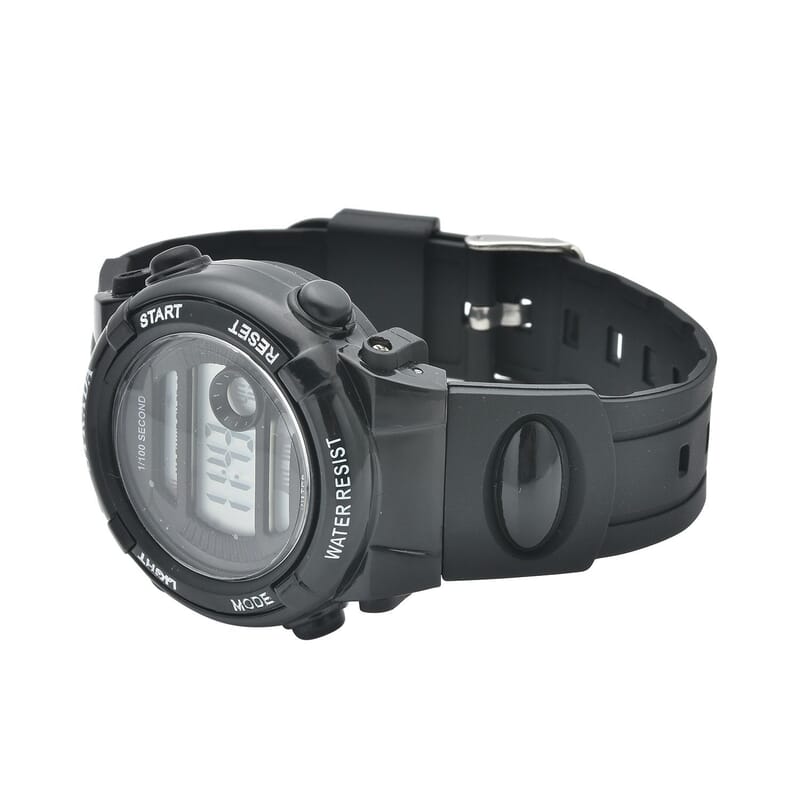Strada Electronic Movement Multi Functional Watch with Black Silicone Strap (41.40 mm) (5.0-8.0 Inches)