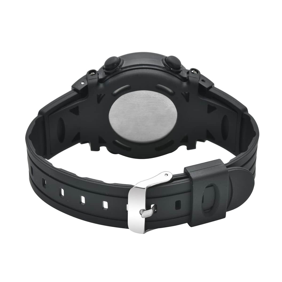 Strada Electronic Movement Multi Functional Watch with Black Silicone Strap (41.40 mm) (5.0-8.0 Inches) image number 5