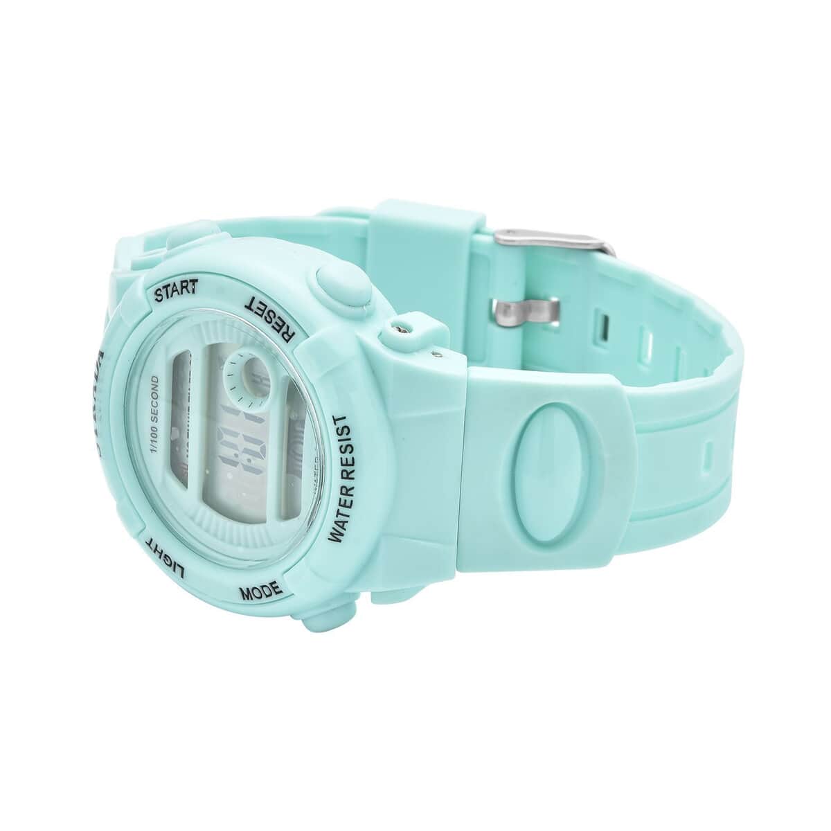 Strada Electronic Movement Multi Functional Watch with Blue Green Silicone Strap (41.40 mm) (5.0-8.0 Inches) image number 4