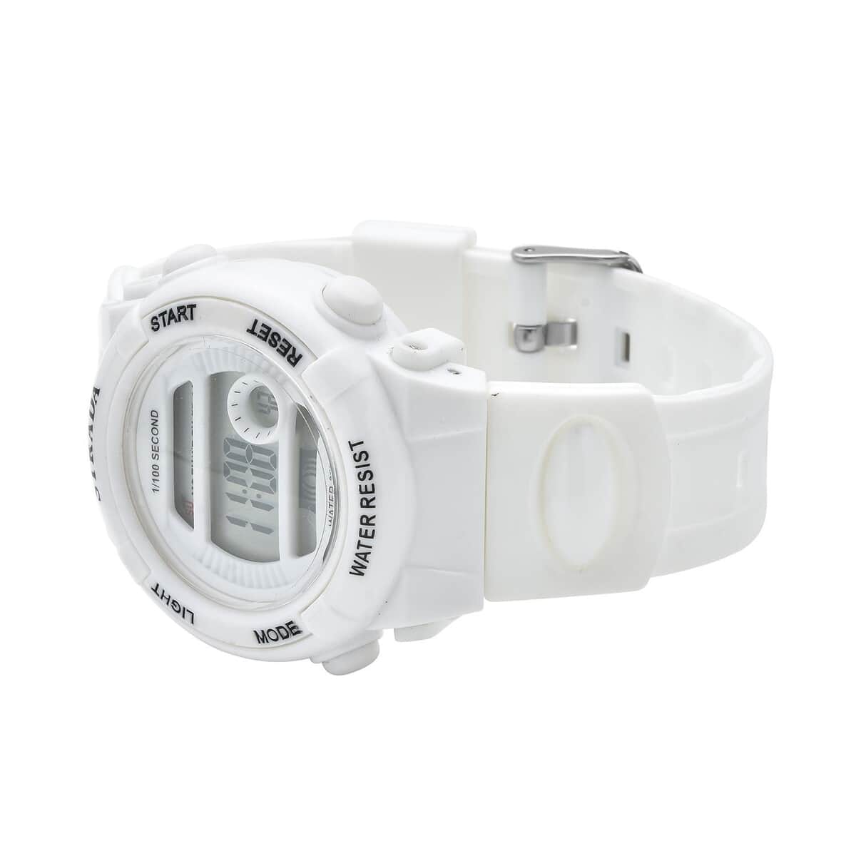 Strada Electronic Movement Multi Functional Watch with White Silicone Strap (41.40 mm) (5.0-8.0 Inches) image number 4