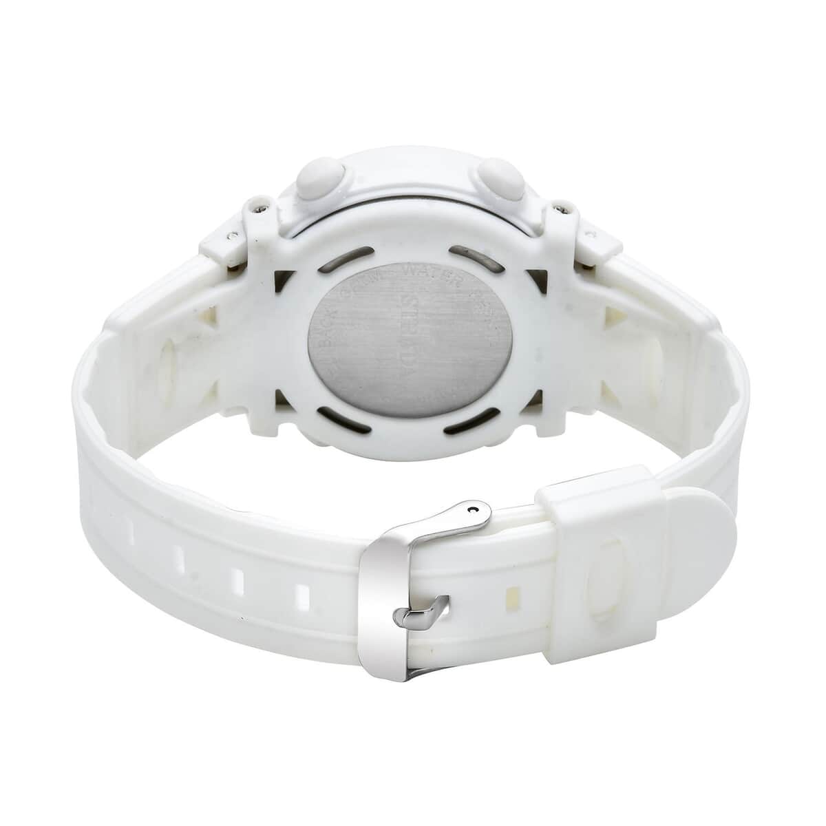 Strada Electronic Movement Multi Functional Watch with White Silicone Strap (41.40 mm) (5.0-8.0 Inches) image number 5