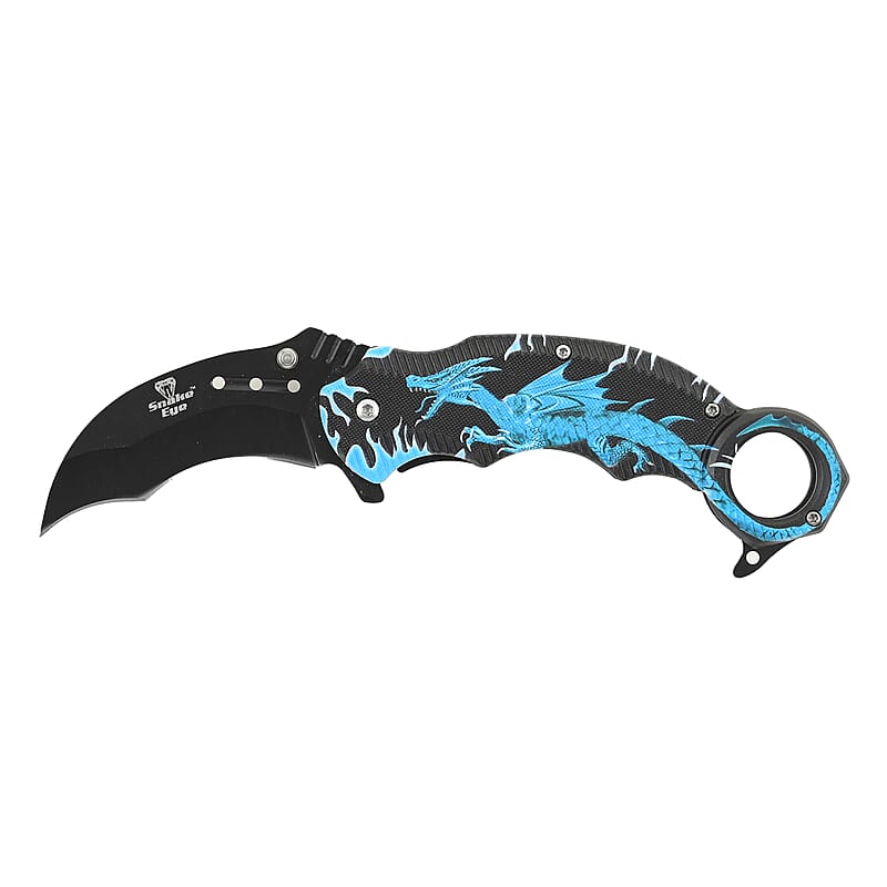 SNAKE EYE Blue Dragon Pocket Knife