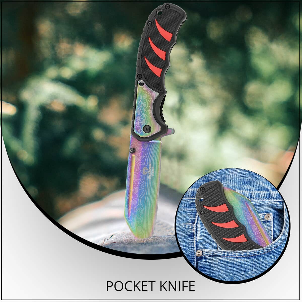 SNAKE EYE Iridescent Pocket Knife image number 1