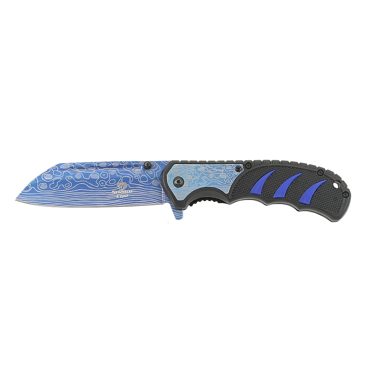 SNAKE EYE Metallic Blue Pocket Knife image number 1