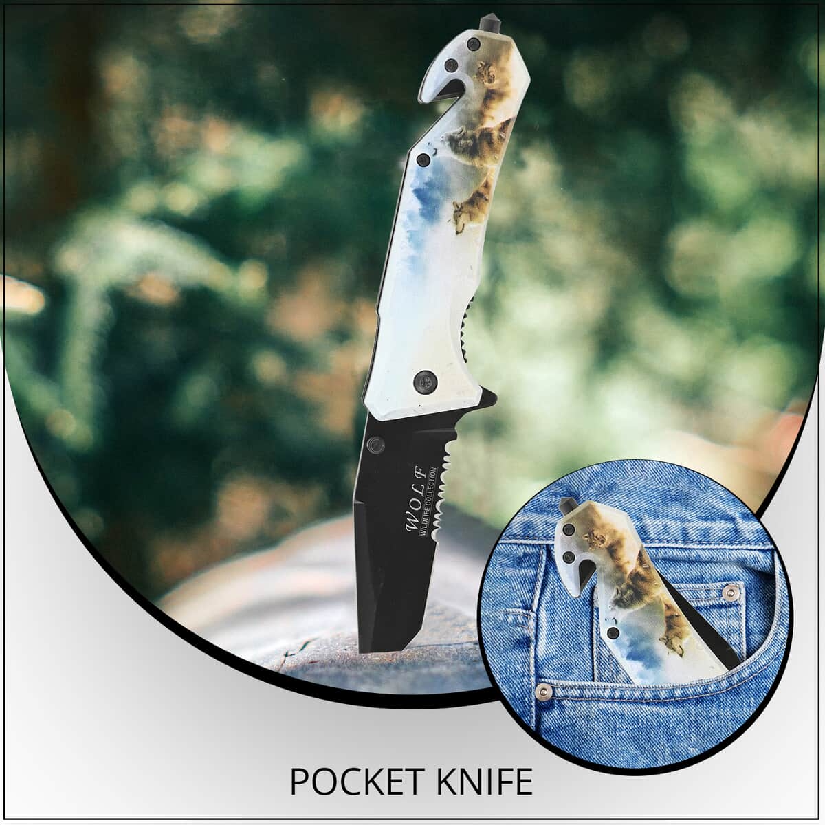 SNAKE EYE White Wolf Pocket Knife image number 1