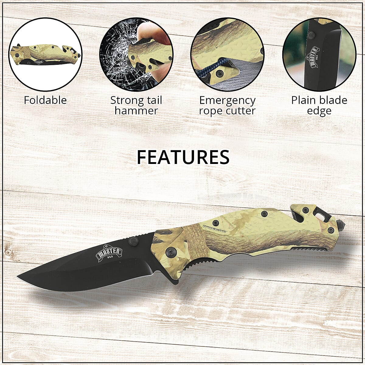 MASTER USA Green Leaf Pocket Knife image number 2