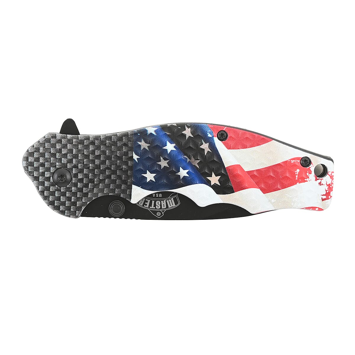 Master USA American Flag Pocket Knife -Tanto Point image number 5