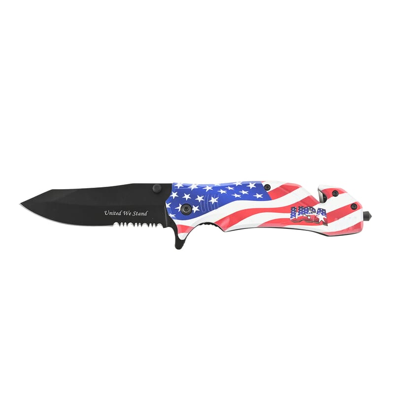 MASTER USA American Flag Pocket Knife - Drop Point