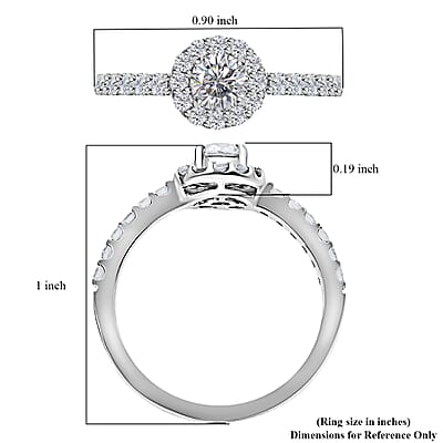 IGI Certified Rhapsody E-F VS Diamond 1.00 ctw Ring in 950 Platinum (Size 8.0) 4.70 Grams 