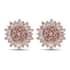 Natural Pink Diamond I3 Sunburst Earrings in Vermeil Rose Gold Over Sterling Silver 0.50 ctw image number 0