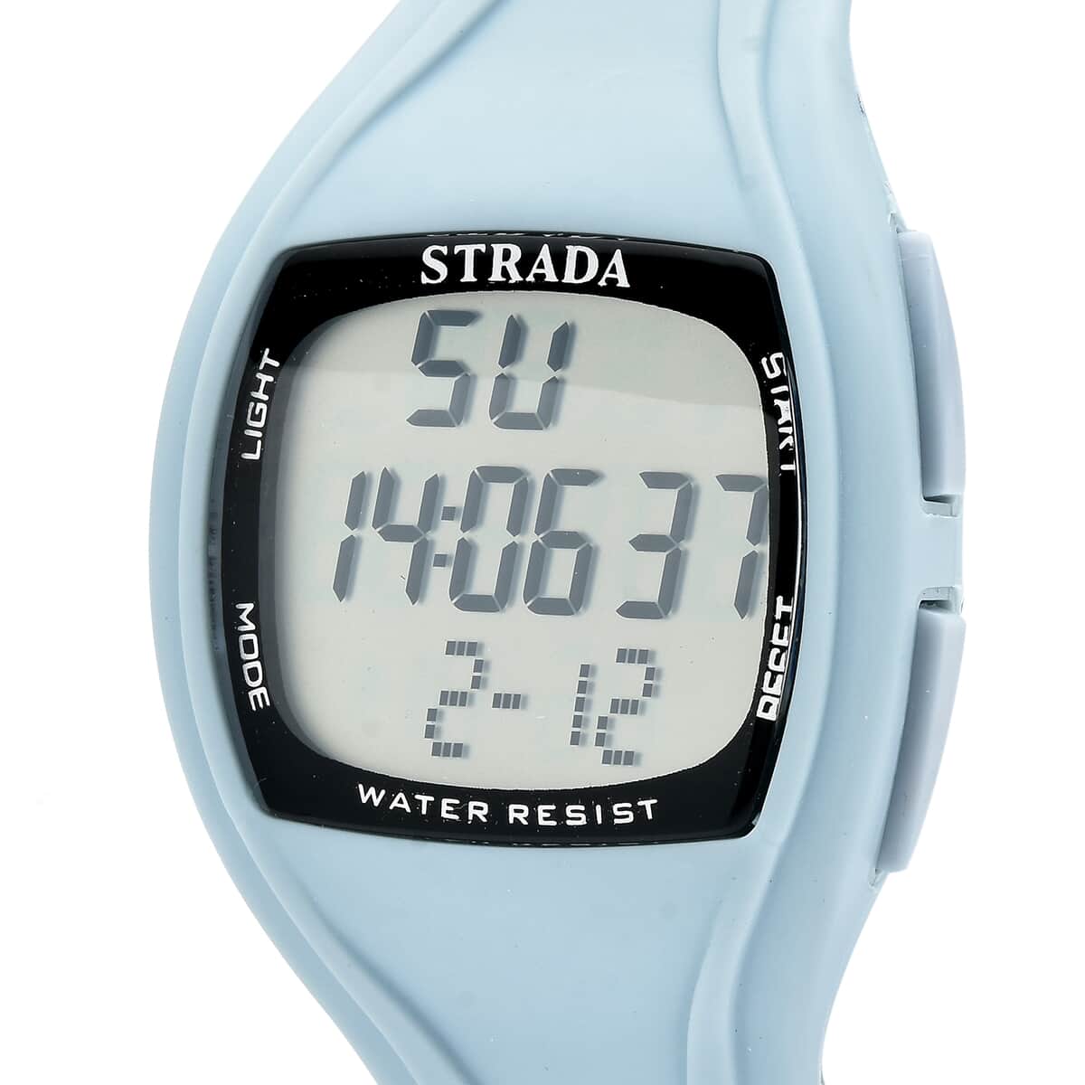 Strada Japanese and Electronic Movement Multifunctional Key Led Dial Watch with Blue Silicone Strap image number 3