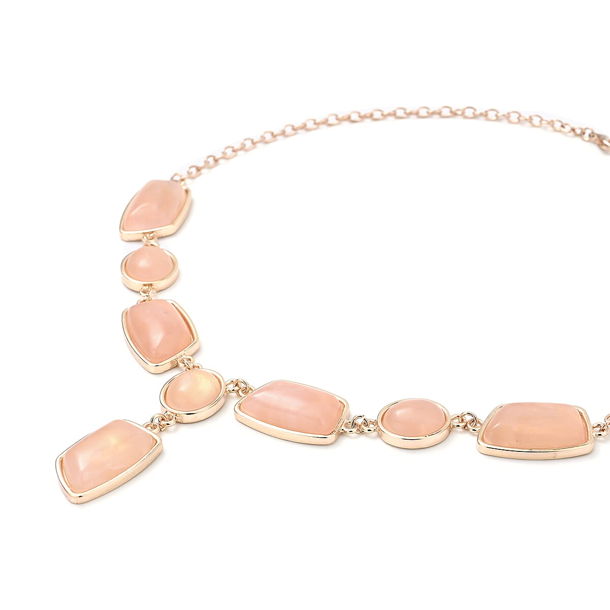 Galilea Rose Quartz Statement Necklace 18-20 Inches in Rosetone 139.50 ctw image number 2
