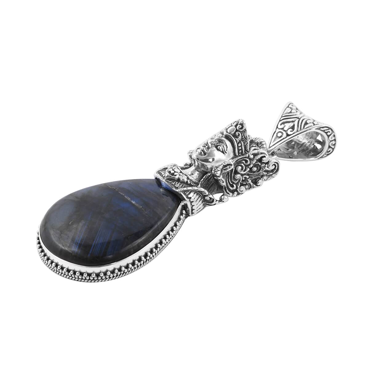 BALI LEGACY Malagasy Labradorite Pendant in Sterling Silver 29 Grams 57.00 ctw image number 2