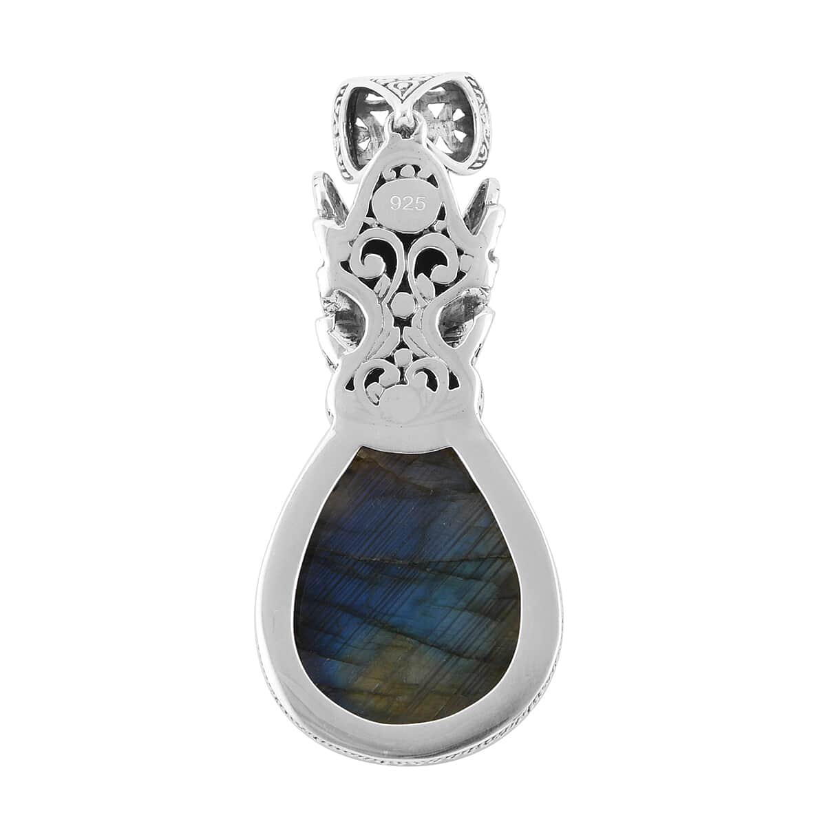 BALI LEGACY Malagasy Labradorite Pendant in Sterling Silver 29 Grams 57.00 ctw image number 3