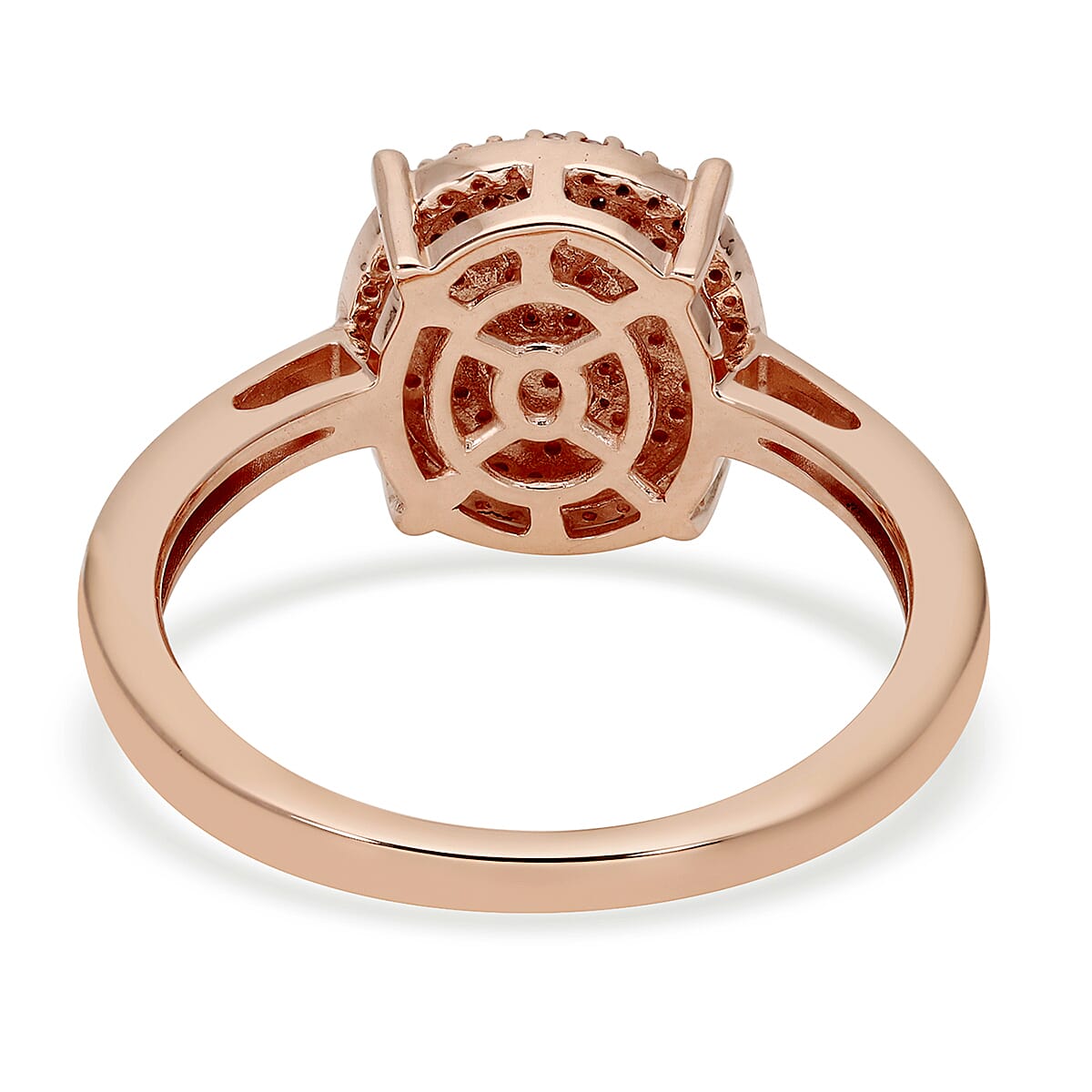 Luxoro 14K Rose Gold I1 Natural Pink Diamond Cluster Ring (Size 8.0) 0.25 ctw image number 4