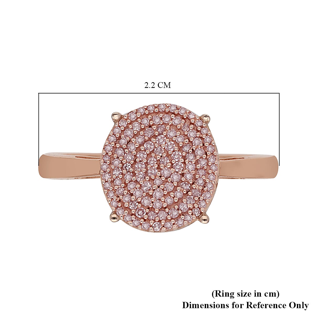 Luxoro 14K Rose Gold I1 Natural Pink Diamond Cluster Ring (Size 8.0) 0.25 ctw image number 5
