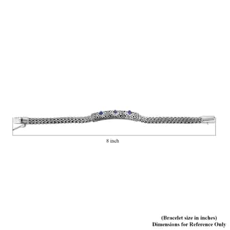 Bali Legacy Tanzanite Bracelet in Sterling Silver (7.50 In) 35.75 Grams 1.25 ctw image number 4