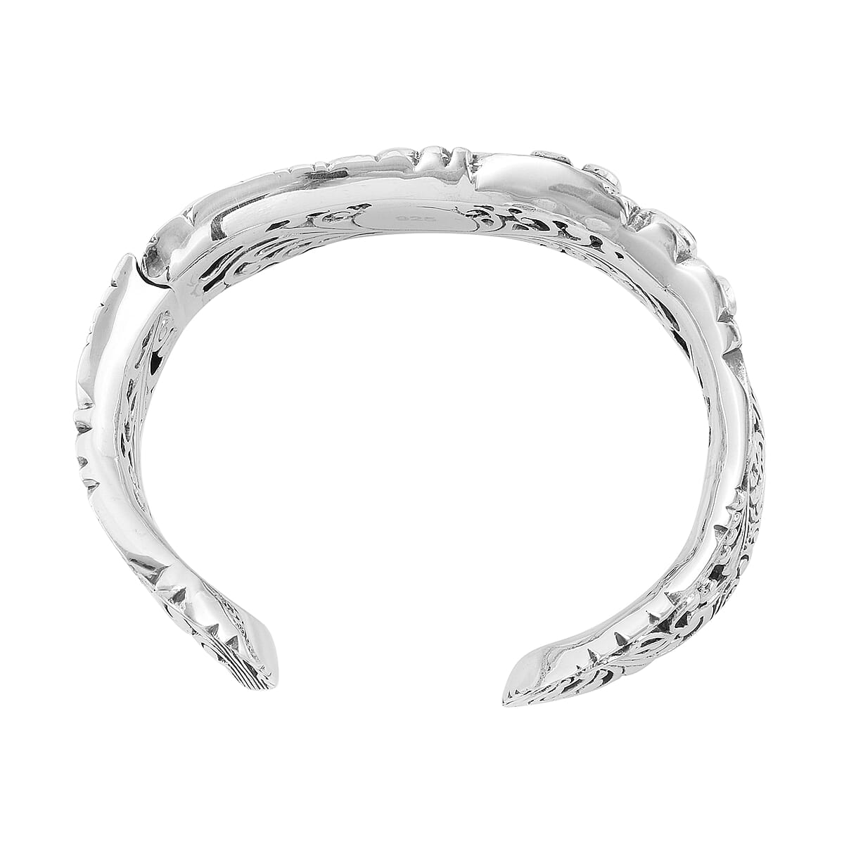 Bali Legacy Multi Gemstone Cuff Bracelet in Sterling Silver (7.25 In) 70 Grams 4.20 ctw image number 5