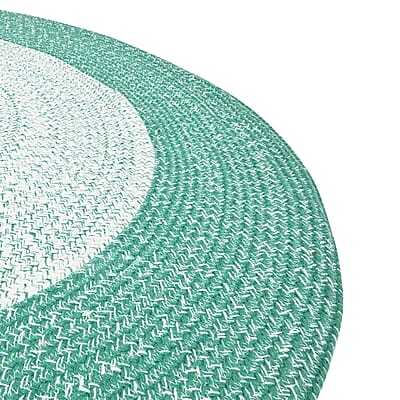 Green Circular Wool and Cotton Rug, Bedroom Rug, Living Room Rug, Indoor Outdoor Carpet, Carpets for Living Room Bedroom