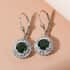 Natural Chrome Diopside and White Topaz Earrings in Platinum Over Sterling Silver 4.35 ctw image number 1
