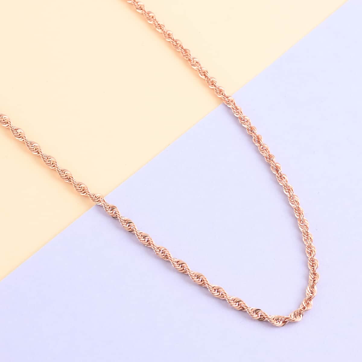 OTTOMAN TREASURE 10K Rose Gold 2.6mm Rope Necklace 36 Inches 4.00 Grams image number 1