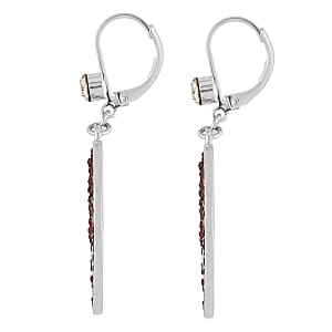 Marvel Simulated Ruby Red Pave Spiderman Earrings in Silvertone