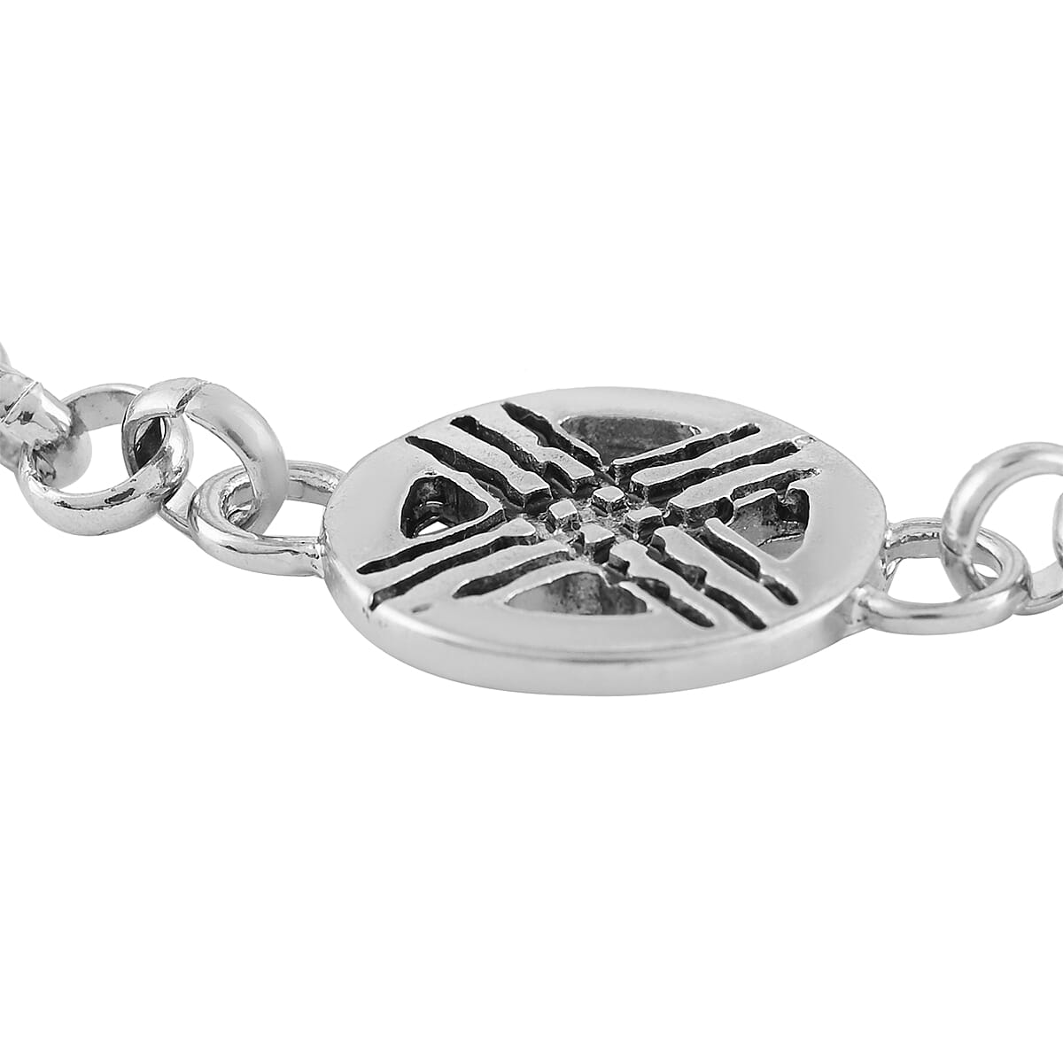 MARVEL Wolverine Multi Logo Bracelet in Silvertone (7.00 In) image number 2
