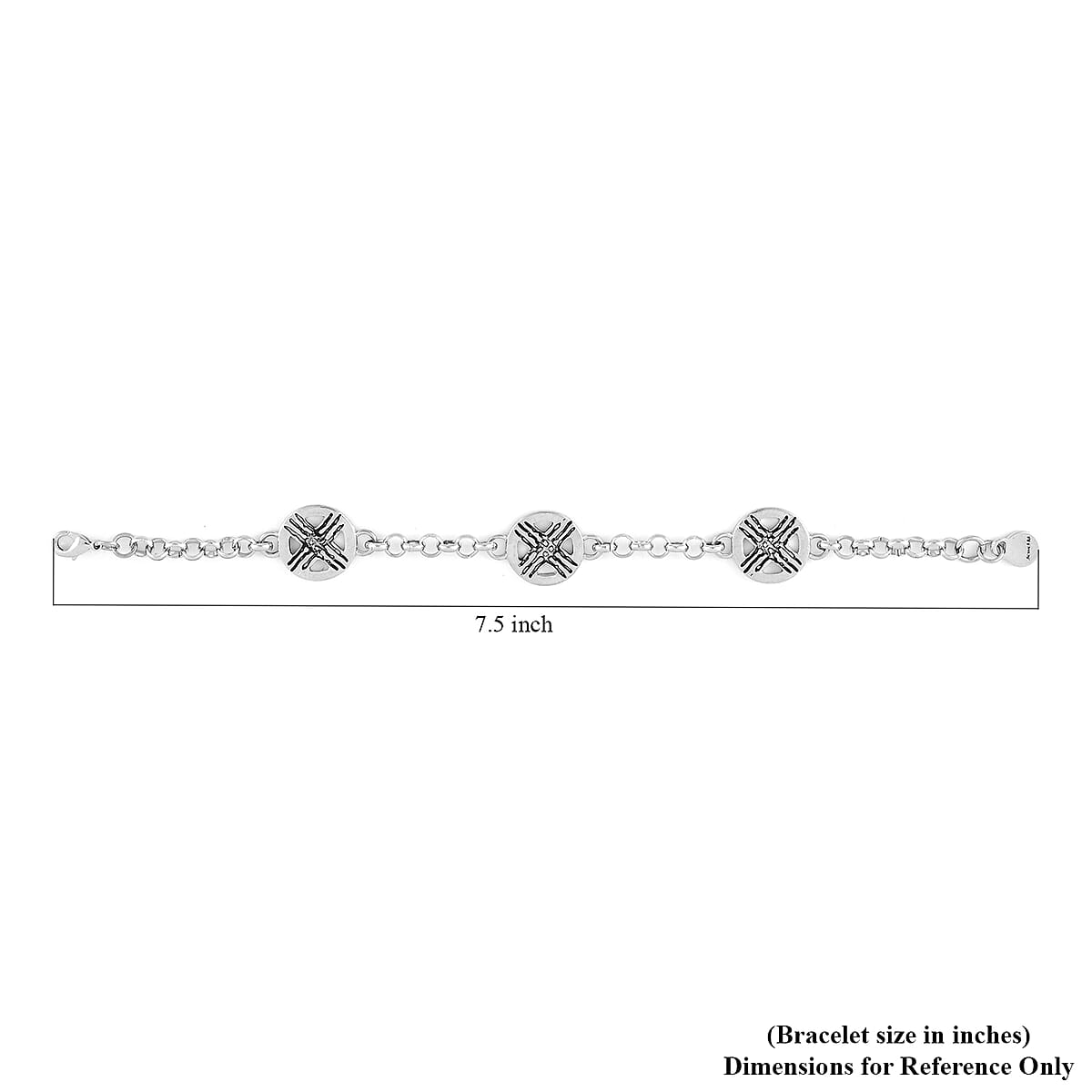 MARVEL Wolverine Multi Logo Bracelet in Silvertone (7.00 In) image number 4