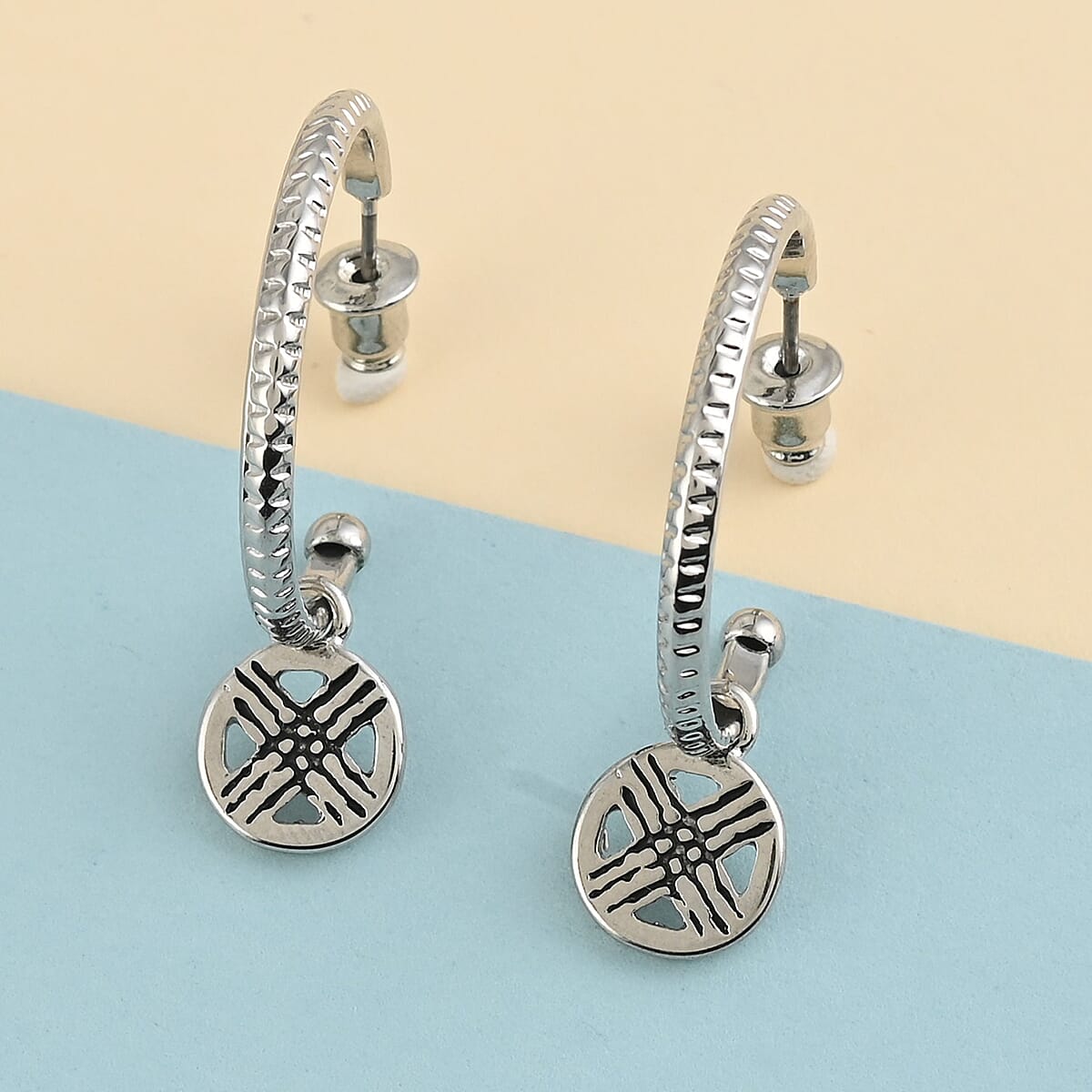 MARVEL Wolverine Hoop Earrings in Silvertone