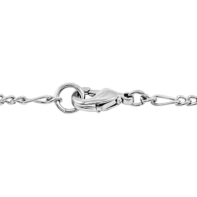 MARVEL Simulated Diamond Captain America Multi Crystal Necklace 36 Inches in Silvertone