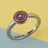 Marvel Captain America Shield Enameled Ring in Silvertone (Size 7.0) image number 1