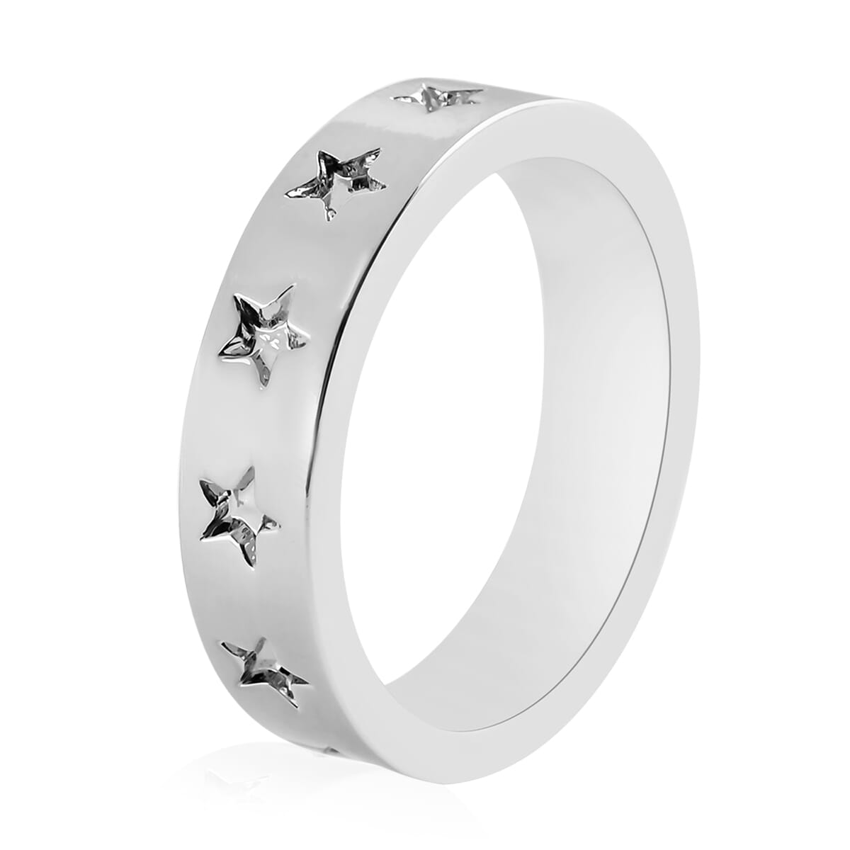 MARVEL Captain America Star Ring in Silvertone (Size 7.0) image number 3