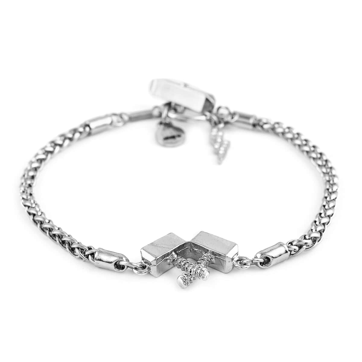MARVEL Thor Double Hammer Tangle Bracelet in Silvertone (7.50 In) image number 0