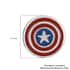 MARVEL Enameled Captain America Stud Earrings in Silvertone image number 4